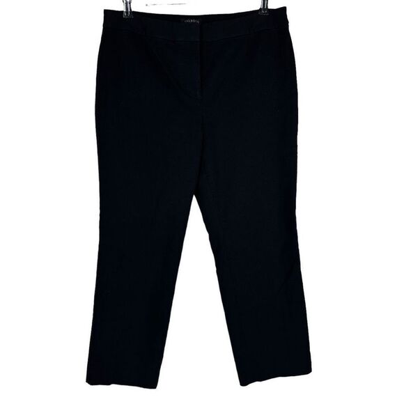 Talbots Black Textured Lined Pant size 10P - Picture 2 of 9